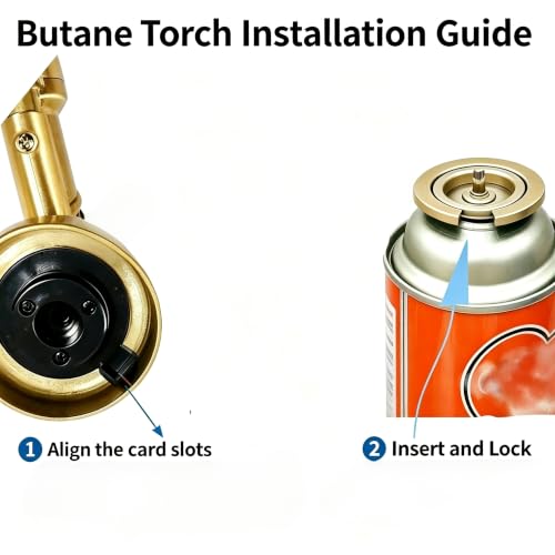 WF Butane Torch Lighter Head, Culinary Torch, Flame Thrower Kitchen Blowtorch Burner Charcoal & Campfire Lighter, for Cooking, Baking, Camping - Butane Fuel Not Included by WF - Used condition - Image 6