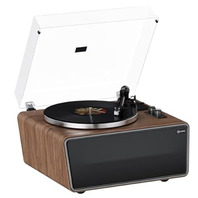 All in One Tocadiscos de Vinilo con 4 Estéreo Altavoces Integrados,Bluetooth HiFi Reproductor de Discos de Vinilo,Preamplificador Phono,Apoyo Salida Digital USB,33/45RPM,Cartucho AT-3600L,AUX/RCA | Ya disponible en tu tienda friki favorita! En mundofriki.es! All in One Tocadiscos de Vinilo con 4 Estéreo Altavoces Integrados,Bluetooth HiFi Reproductor de Discos de Vinilo,Preamplificador Phono,Apoyo Salida Digital USB,33/45RPM,Cartucho AT-3600L,AUX/RCA | Ya disponible en tu tienda friki favorita! En mundofriki.es!