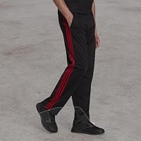 adidas Men's Big & Tall Essentials Warm-Up Open Hem 3-Stripes Tracksuit Bottoms, Black/Scarlet, Large/Tall – Ansicht 5