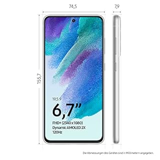 Samsung Galaxy S21 FE 5G, Android Smartphone, 6,4 Zoll Dynamic AMOLED Display, 4.500 mAh Akku, 256 GB/8 GB RAM, Handy in White, inkl. 36 Monate Herstellergarantie [Exklusiv bei Amazon]