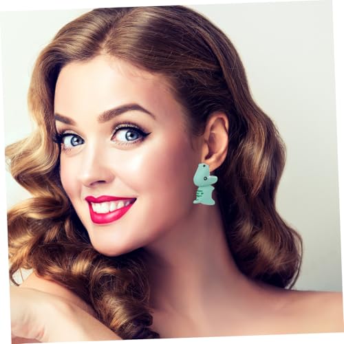 Boucles d'oreilles animaux en pâte polymère vertes pour illuminer vos tenues stylées - 3