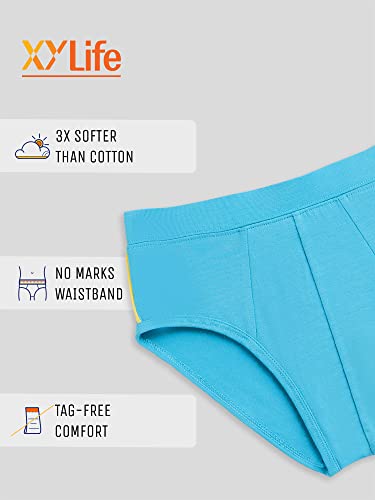 Image of XY Life Scribbles Modal Briefs for Boys, Relaxed Fit, Solid