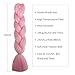 Herina Pink Braiding Hair One Pack Fake Braids In Hair Extensions Colored Baby French Braid High Temperature Fiber Light Pink Jumbo Braids(1pc/pack)