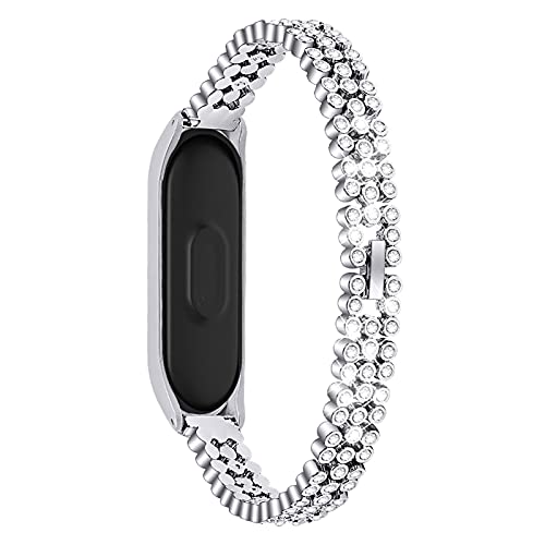 MI�o���h�̃_�C�������h�X�g���b�v5 6 4 3�����X�e�����X�|�̃��X�g�o���h�u���X���b�g�X�}�[�g�o���hMI�E�H�b�`�X�g���b�v Smartwatch Bands (Color : D, Size : For miBand 6)