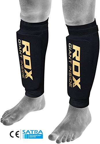 image for RDX Shin Guards for Muay Thai, Kickboxing, MMA Training and Fighting, 