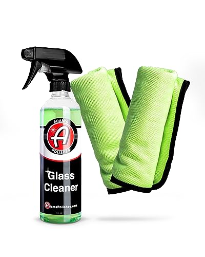 Adam's Polishes Glass Cleaner - Car Window Cleaner | Car Wash All-Natural Streak Free Formula For Car Cleaning | Safe On Tinted & Non-Tinted Glass | Won’t Strip Car Wax or Paint Protection