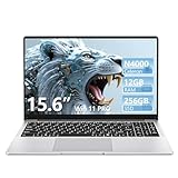 15.6 Pulgadas Ordenador Portatil, Win 11 PC Portátil Celeron N4000 CPU, Portátil con 12GB LPDDR4 256GB SSD, 1920*1080 IPS FHD Pantalla Laptop, TF Card Slot expansión hasta 1 TB, Mini HDMI+BT4.2