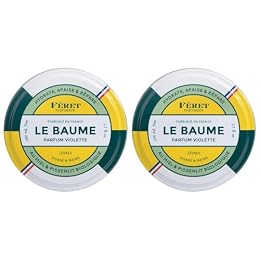 Feret Parfumeur Le Baume Multi-Purpose Balm – Deeply Hydrating Moisturizer for Dry Cracked Skin, Lips & Cuticles - Natural Lip Balm with Shea Butter & Honey -Made in France - Pack 2-50ml/1.7 Ounce