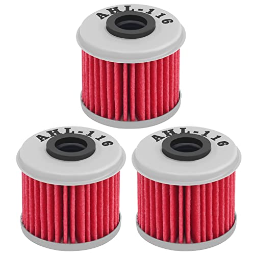 AHL 116 Oil Filter for Honda CRF450R CRF450 R 444 2002-2012 (Pack of 3)