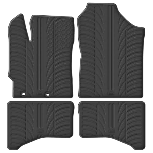 Preisvergleich Produktbild Satz Gummimatten kompatibel mit Toyota Yaris Hybrid 5 türer 2012-2017 & 2017-2020 (T Profil 4-teilig + Montage-clips)
