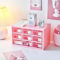 Amazon.co.jp: [ZLUKUO] 収納ボックス 引き出し 小物 ローズ色 F*3