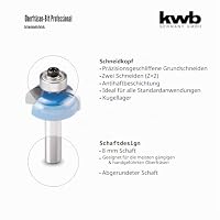 kwb Hohlkehlfräser Ø 25,7 mm, hartmetallbestückt mit Anlaufkugellager, präzisem Spannschaft und optimierter Schneidengeometrie für ein exaktes Fräsbild – Ansicht 2