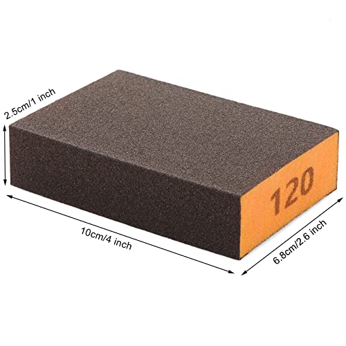24 Pack Sanding Sponge, Maprial Wet Dry Sanding Blocks 60 80 100 120 180 220 Grit Coarse/Medium/Fine Assortment Washable And Reusable Sand Foam Sander Sponges For Wood, Metal, Drywall, Polishing, Pot #TOP2