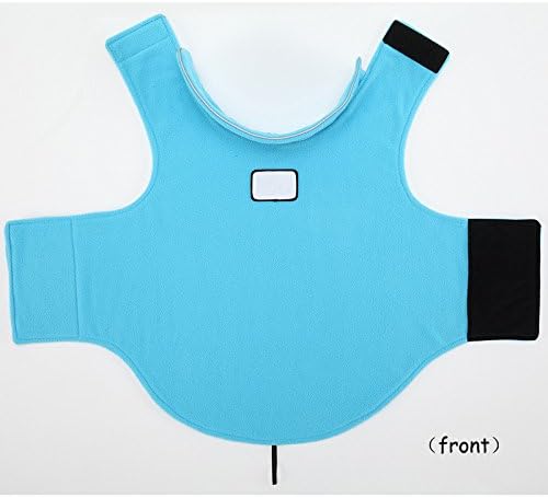Creation Core Windproof Plush with Sport Vest Dog Clothes Night Reflective Jacket Pet Keep Warm Jacket No Pull No Choke Design Eco-Friendly for Small and Large Big Dog(Blue S) - Image 3