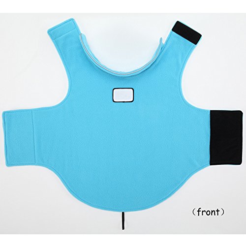 Creation Core Windproof Plush With Sport Vest Dog Clothes Night Reflective Jacket Pet Keep Warm Jacket No Pull No Choke Design Eco-Friendly For Small And Large Big Dog (M, Blue) #TOP1