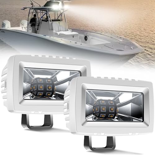 Marine LED Light Bar 3 Inch Flood Beam (2 Pack)
