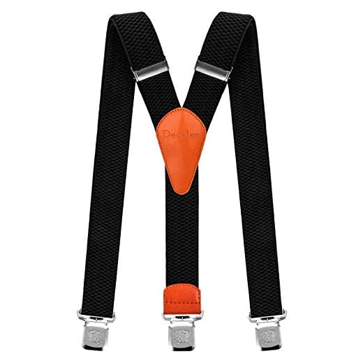 Decalen Hängslen för män breda extra starka clips Y form lång en storlek passar alla män och kvinnor olika färger