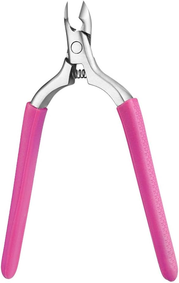 Stainless Steel Nail Clippers Edges Barb Cuticle Scissors Silicone Cuticle Scissors ColorNon-Slip Handle Cuticle Pliers,Purple