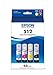 Epson T512 EcoTank Color Combo Pack Auto-Stop Ink Bottle (ET-7700, ET-7750)