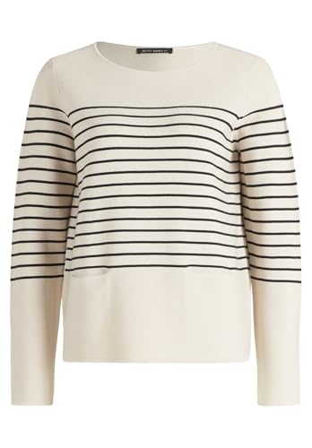 Betty Barclay Damen Feinstrickpullover mit Eingrifftaschen Patch Beige/Black,42