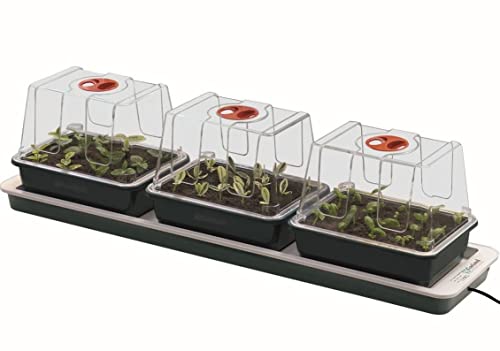 Muddy Hands Trio Top Electric Heated Windowsill Propagator Plant Seed Tray