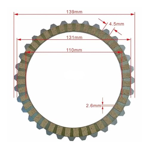 Disques d'embrayage à friction for moto en kit de 11 pièces