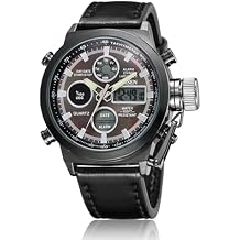 OIDEA Mens Military Tactical Watches Multifunction LED Digital Analog Quartz Wrist Watches Easy Reader Waterproof Luminous Date Sport Casual Army Field Watch