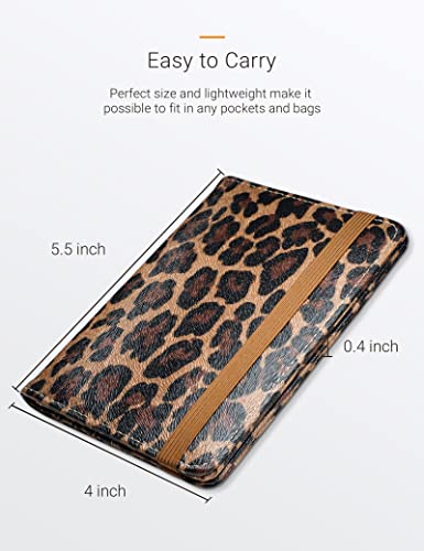 Mymazn Leopard Passport And Vaccine Card Holder Combo Passport Holder Travel Wallet With Vaccination Card Holder Passport Case With Rfid Blocking Clear Pocket For Vaccine Card (Leopard) #TOP2