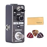 Koogo Reverb Pedal Ocean Verb Effect Pedals For Electric Guitar Bass Wide Adjustable Range 3 Modes