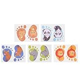 BESPORTBLE 6 Adesivi Autoadesivi Impermeabili per Pavimenti a Forma di Impronte Animali della Giungla Decorazioni per Aule e Scuole Materne Adesivi per Piedi Facili da Applicare e