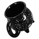 Attrait décoratif : non seulement pratique, mais cette tasse sert également de pièce décorative, améliorant l'esthétique de votre maison avec son design fantaisiste, tasse pour cadeau, tasse à café chaudron en céramique
