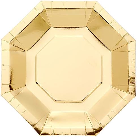 Amscan 9908653 - Metallic Gold Paper Party Cups - 8 Pack