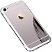 Produktbild kompatibel mit iPhone 6S Plus Hülle,iPhone 6 Plus Hülle,Schutzhülle für iPhone 6S Plus Silikon Handyhülle Spiegel Hülle Bling Strass TPU Handyhülle Silikon Bumper Mirror Case für iPhone 6 Plus,Silber