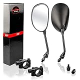 1PZ F11 2MI 360 degrés Rétroviseur Moto universel rond Miroir Latéral avec support 7/8