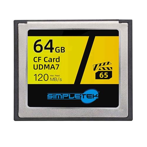 Carte Mémoire Flash Compact de 135Mo/s Simpletek pour des captures 4K stables