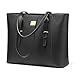 Laptop Bag for Women Large Office Handbags Briefcase Fits Up to 15.6 inch (Updated Version)-Black