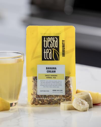 Image of Tiesta Tea Banana Cream, Sweet Banana Herbal Loose Leaf Tea, 2.5 oz Pouch