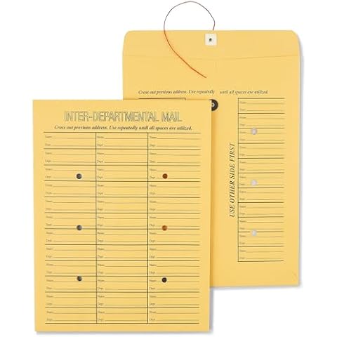 Staples 472993 Button-And-String Kraft Inter-Depart. Envelopes 10-Inch X13-Inch Brown 100/Bx Cover