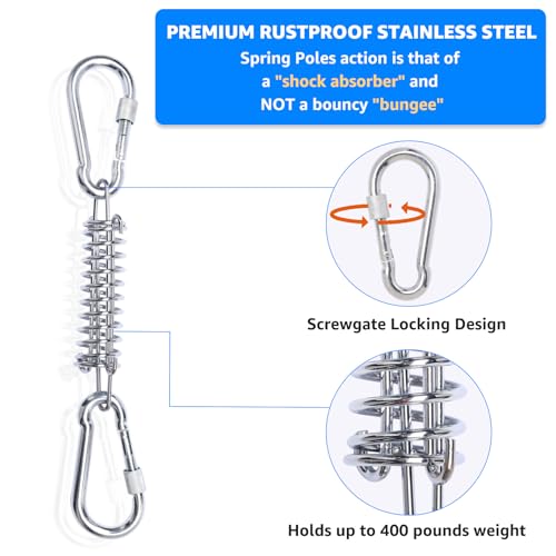 image for LOOBANI Spring Pole Toy for Pitbull: Tether Tug of War Toys for Small 