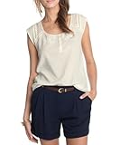 ESPRIT Damen Bluse 063EE1F017, Gr. 38 (M), Weiß (104 Almond)
