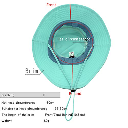 Sycore Summer Wide Brim Foldable Travel Boonie Beach Sun Hat For Women Men Teens Girls Boys Breathable Uv Protection Windproof Hiking Bucket Fishing Hats With Chin Strap Cool (Sky Blue) #TOP5