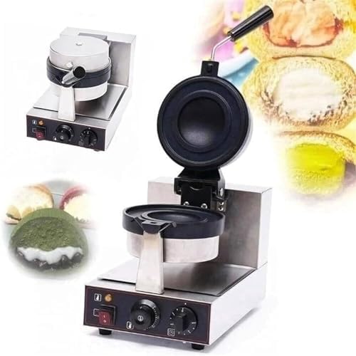 Commercial Electric Burger Waffle Maker, Stainless Steel Nonstick Plates, Dual Head Time & Temperature Control, Perfect for Home Parties, Bread & Donut Heating Machine