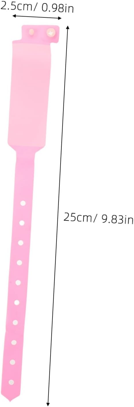 HEMOTON 100pcs Disposable PVC Patient Id Wristbands for Adults with Ample Write-on Space and Minimized Skin Irritation, Identification Bracelets for Hospitals and Outpatient Procedures