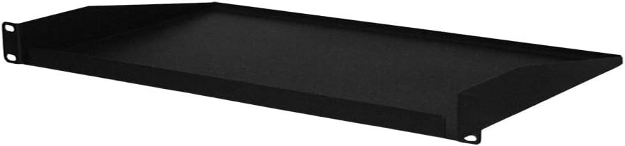 Quest Manufacturing Single-Sided Non-Vented Cantilever Shelf, 1 Unit, 19" x 12"D, Black (ES0319-0112)