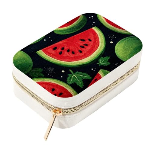 Boîte à bijoux pastèque spacieuse pour bagues et colliers de voyage - 2