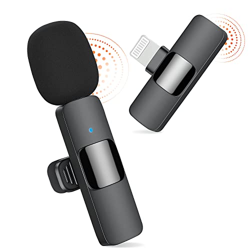 Aiworth Wireless Mini Lavalier Microphone For Iphone And Ipad Plug And Play 2.4G Ultra-Low Latency Noise Reduction Lapel Microphone 10H Long Working Time For Youtubers, Vloggers, Interview,Lecture #TOP9