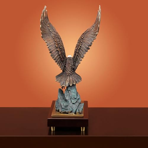 Sculpture aigle en cuivre decoration de table bureau chic