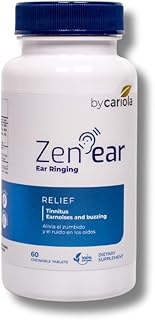 Zen Ear Tinnitus Relief for Ringing Ears - Chewable Ear Health Herbal Supplement with Magnesium, Zinc, B Complex, Bioflavonoids - Reduce Noise & Promote Clarity - 60 Tablets (30 Servings)