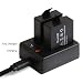 APEMAN Action Camera Battery Rechargeable 2 Packs 1050mAh and USB Battery Charger...