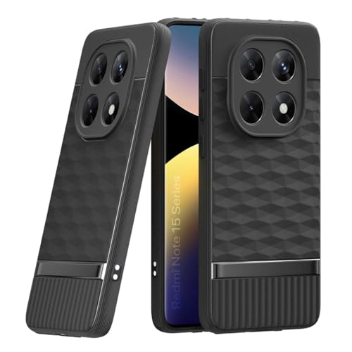 Image of Shockproof Case Compatible with Mi Redmi Note 15 5G | Full Camera Protection | TPU Flexible Back Cover for Mi Redmi Note 15 5G (Matte Black)